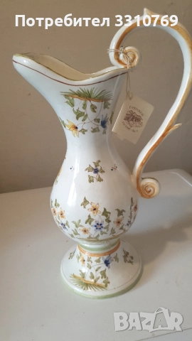 Голяма френска порцеланова ваза/кана. , снимка 1