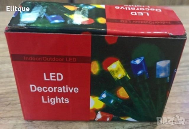 Коледни LED лампички, 100бр лампички/10 метра гирлянд.  , снимка 6 - Декорация за дома - 52904382