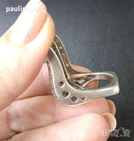 Два различни броя / Винтидж сребърен пръстен с Морганити и Аметисти / проба 925 , снимка 12 - Пръстени - 40455917