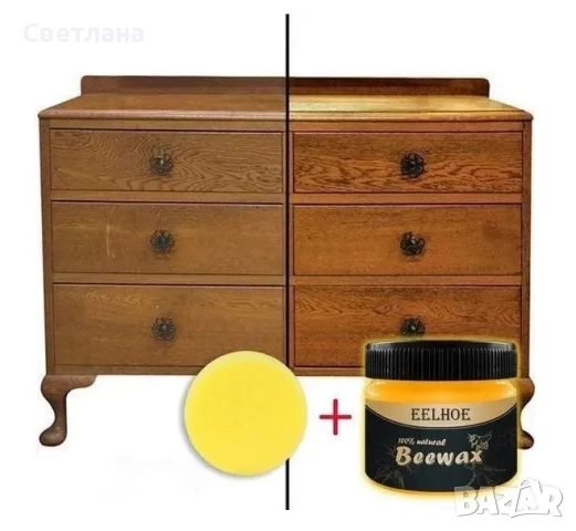 Полираща паста за мебели Beewax 80 г, снимка 4 - Препарати за почистване - 51441946