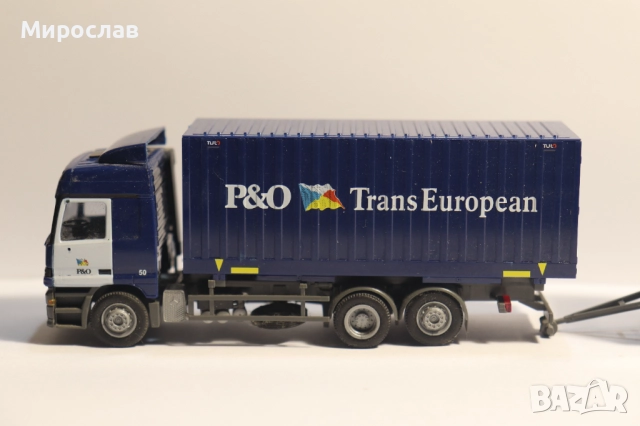 AWM H0 1/87 MERCEDES ACTROS КОНТЕЙНЕР КАМИОН МОДЕЛ, снимка 2 - Колекции - 52354556