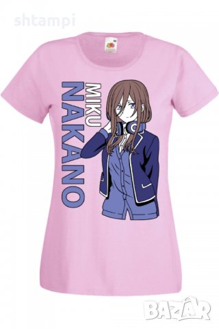 Дамска тениска The Quintessential Quintuplets Miku Nakano,Анимация,игра,Празник,Повод., снимка 10 - Тениски - 38074673