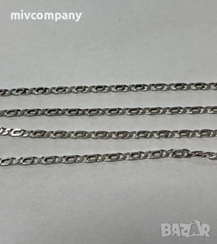 Сребърен синджир 5.32гр.60см., снимка 3 - Колиета, медальони, синджири - 53178586