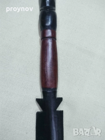 Дървен ритуален кинжал – жезъл от Африка., снимка 5 - Антикварни и старинни предмети - 52176601