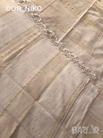 Кенарен Чаршаф с Ръчно изплетена дантела, снимка 8 - Спално бельо - 35121006