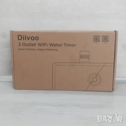 НОВ Смарт WiFi Таймер за Поливане Diivoo (3 Независими Зони) – Професионален Програматор, снимка 12 - Напояване - 56139428