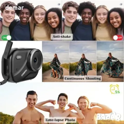 Компактен цифров фотоапарат YDI 48 MP, 4K, автофокус и 16x увеличение, снимка 4 - Фотоапарати - 55945941
