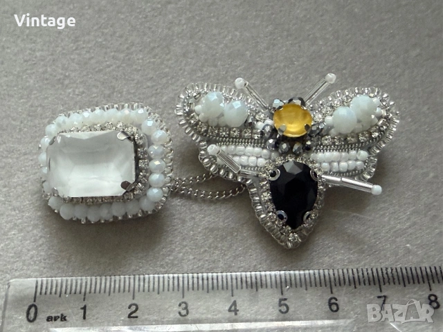 Уникална ръчно изработена брошка , снимка 2 - Други - 53367204