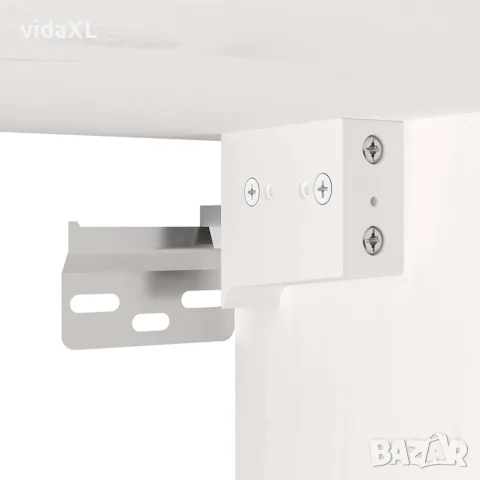 vidaXL Стенни шкафове, 2 бр, бели, 100x30x35 см, бор масив, снимка 9 - Шкафове - 56147992