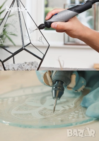 Dremel 682 комплект за гравиране върху стъкло, 8 части, снимка 3 - Инструменти за гравиране - 52141920