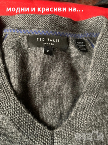 Мъжки пуловер с V-образно деколте Ted Baker, размер 2, снимка 9 - Пуловери - 53280945