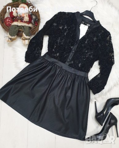 продавам кожена рокля л-хл