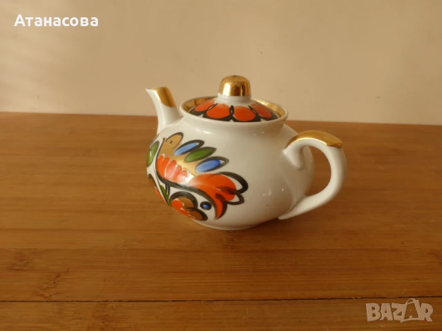 Руски порцеланов чайник Вербилки 1985 г чайниче, снимка 5 - Аксесоари за кухня - 51421391