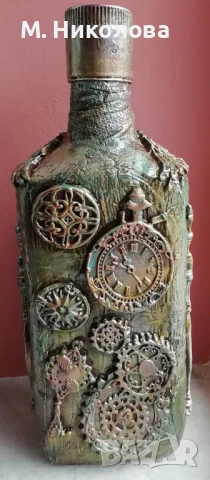 Ръчно декорирана бутилка за домашен алкохол , снимка 2 - Други - 50584167