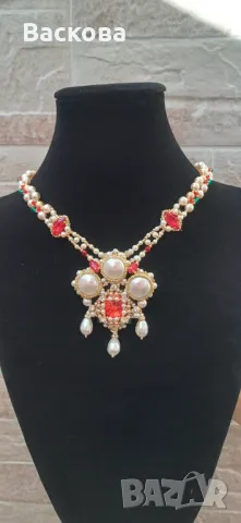 Ръчно изработено колие Венеция с цвят Light Siam