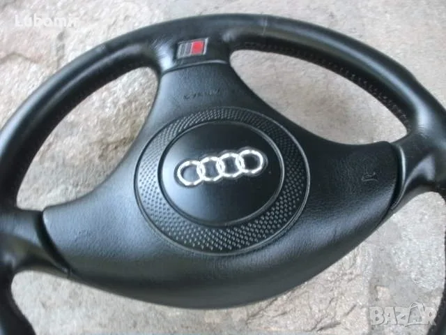  Волан трилъчев, кожен - оригинален Audi A4,A6,A8,TT - S Line !, снимка 6 - Части - 50015582