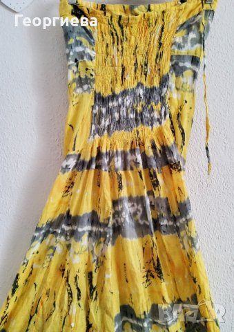 Красива лятна рокля в жълто, снимка 4 - Рокли - 37751504