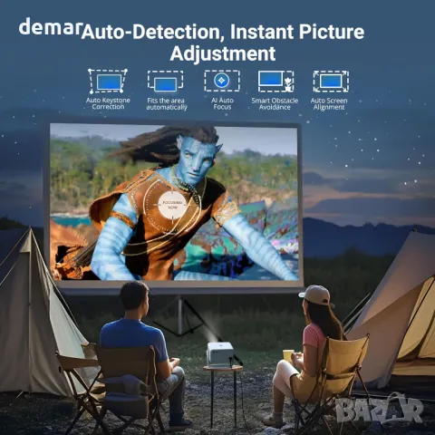 Xgody 4К интелигентен проектор, Регулируеми нива на яркост, Netflix, снимка 4 - Плейъри, домашно кино, прожектори - 49270833