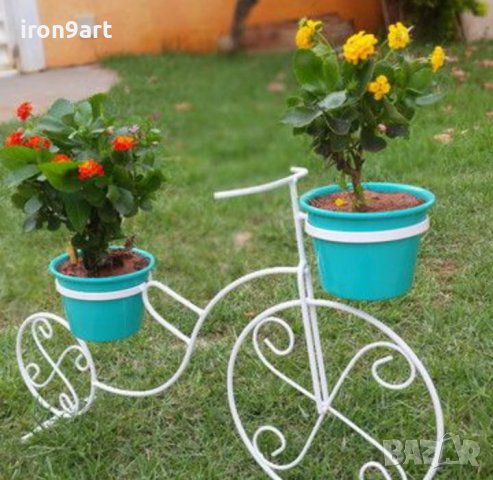 Цветарници колело от ковано желязо , снимка 12 - Градински мебели, декорация  - 40378170