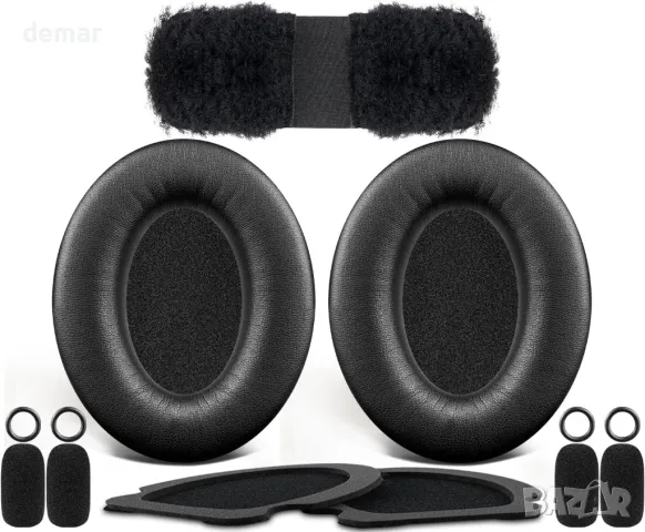 SOULWIT Комплект за смяна за Bose Aviation X A10/A20 слушалки - Черни