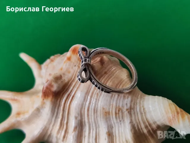 Оригинален сребърен пръстен панделка pandora, снимка 2 - Пръстени - 49110755
