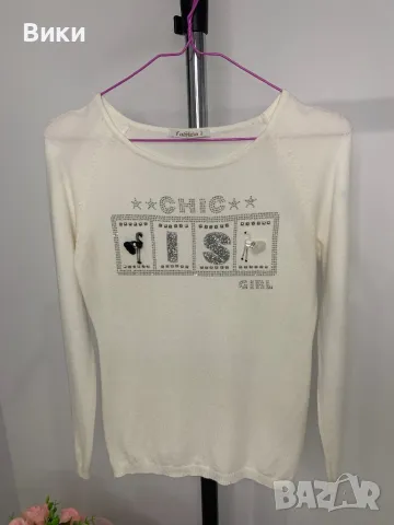 Блуза нежно плетиво универсален размер, снимка 8 - Блузи с дълъг ръкав и пуловери - 48764582