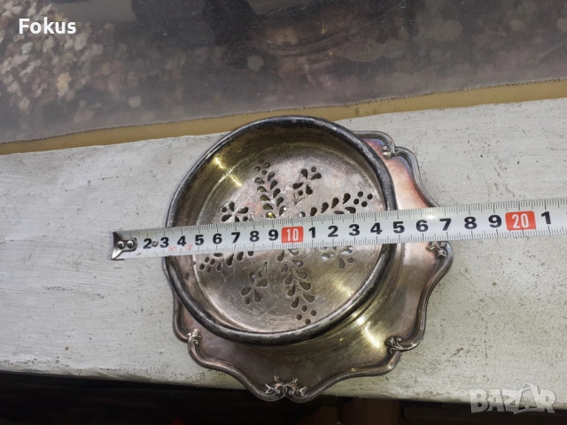 Стар антикварен английски дебело посребрен съд за масло, снимка 7 - Антикварни и старинни предмети - 53356611