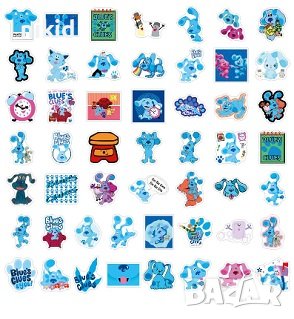 Загадките на Блу 50 бр  самозалепващи лепенки стикери за украса декор картонена торта др, снимка 2 - Други - 42447099