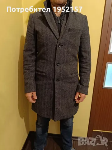 Мъжко зимно палто, снимка 5 - Палта - 48123467