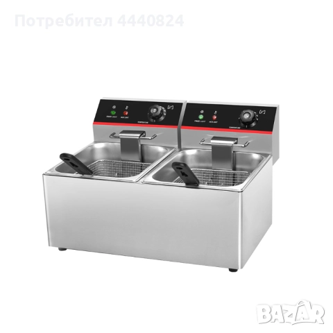 Двоен електрически фритюрник 2x4L