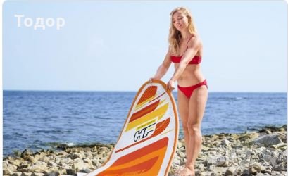 Надуваема дъска  коментар на цената Surf Board Aqua jornej   274x76x12 см Bestway padle board set, снимка 3 - Водни спортове - 33753357