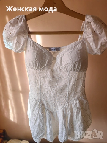 Дамски гащеризон в бял цвят