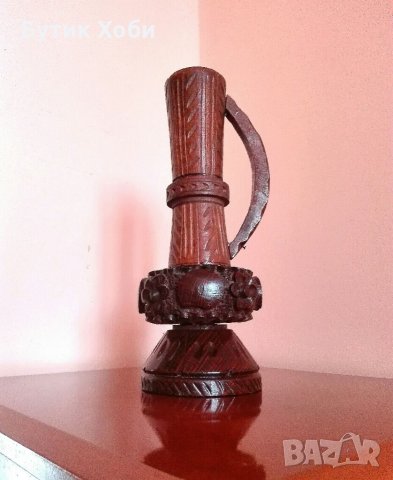 Свещник ръчна дърворезба, снимка 1