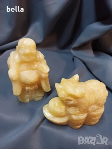 2 НЕФРИТЕНИ ПЛАСТИКИ БУДА И ДРАКОН, снимка 11 - Други ценни предмети - 47736939