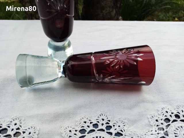 * Bohemia * - антикварен кристален сервиз !, снимка 8 - Антикварни и старинни предмети - 52653169