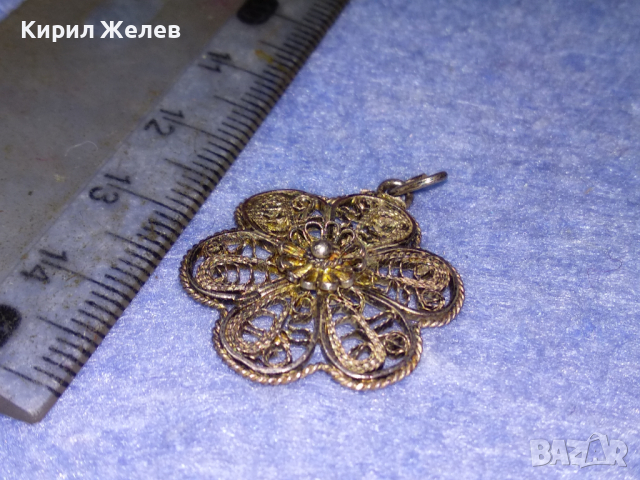 РАЗКОШЕН СТАРИНЕН ФИЛИГРАНЕН СРЕБЪРЕН МЕДАЛЬОН ЦВЕТЕ ВИСОКА ПРОБА СРЕБРО РЪЧНА ИЗРАБОТКА 41887, снимка 12 - Антикварни и старинни предмети - 44707560