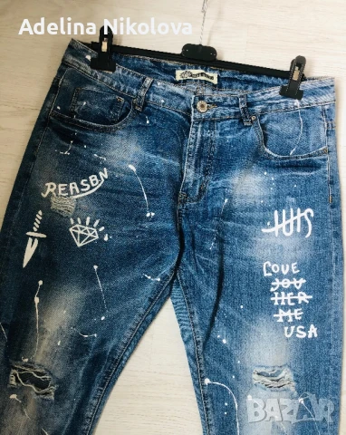 Дамски накъсани дънки, снимка 3 - Дънки - 51261710