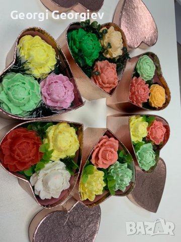 Подаръци от ароматен глицеринов сапун , снимка 6 - Изкуствени цветя - 39857408