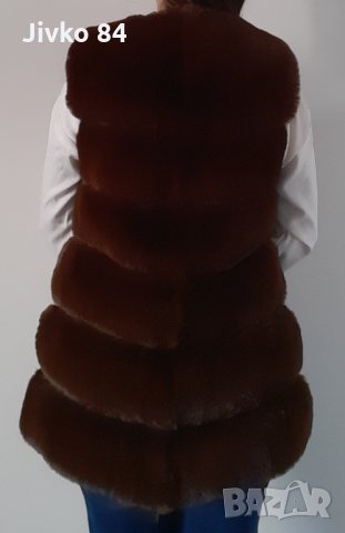 Дълги дамски естествени елеци  от РЕКС (кралски заек), снимка 7 - Елеци - 34299744