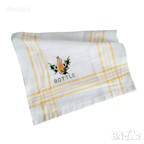 5853 Памучна кухненска кърпа за ръце Bottle, 64x37cm, снимка 4 - Хавлиени кърпи - 49976880
