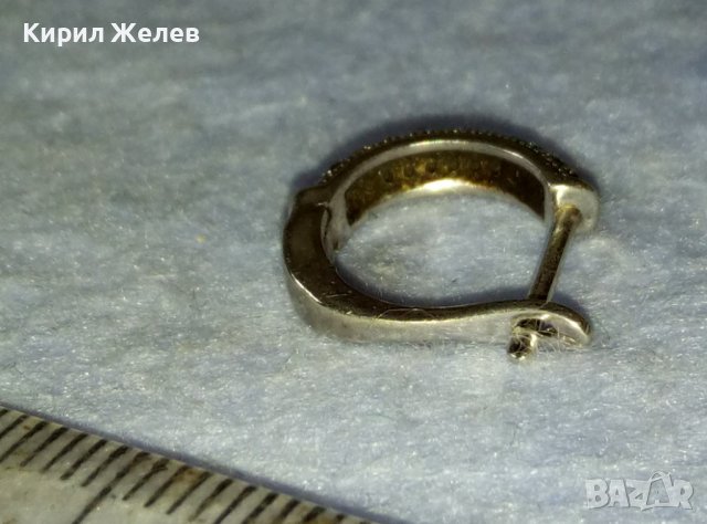 СКЪПОЦЕННА СРЕБЪРНА АНГЛИЙСКА ОБЕЦА СРЕБРО 925 с ФАСЕТИРАНИ ИСКРЯЩИ ЦИРКОНЧЕТА 40150, снимка 12 - Обеци - 42485324