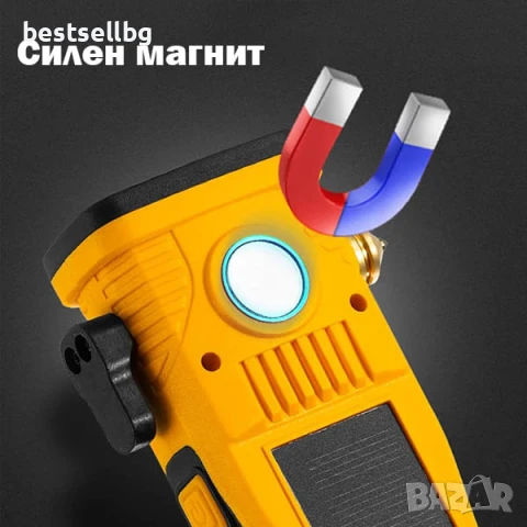 Мощен LED фенер и къмпинг лампа осветление соларен панел POWER BANK за риболов палатка аварии евтин, снимка 4 - Къмпинг осветление - 51204392