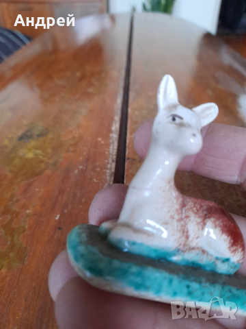 Стара порцеланова фигура,сърничка #5, снимка 5 - Други ценни предмети - 44639733