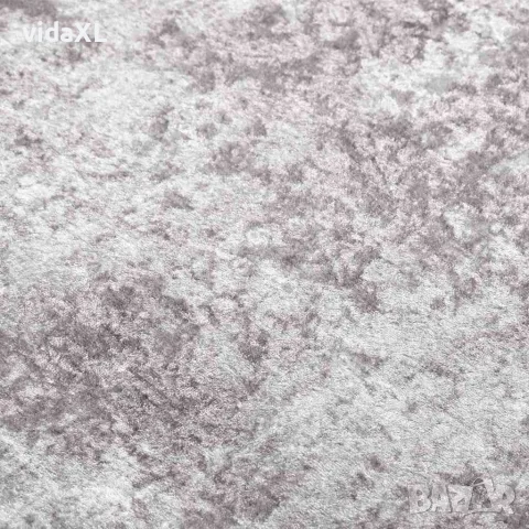 vidaXL Килим, миещ се, сив, 190x300 см, снимка 7 - Килими - 56147111
