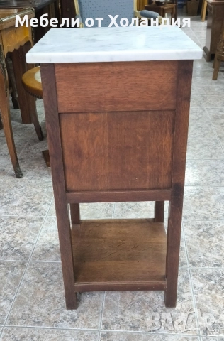 старинно шкафче с мраморен плот - РЕЗЕРВИРАНО, снимка 4 - Шкафове - 52377940