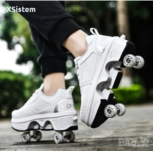 Сникърси ролкови кънки с четери броя колела, снимка 5 - Ролери, кънки - 53226094