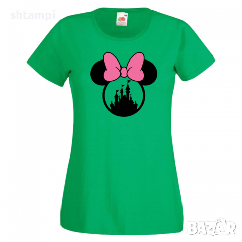 Дамска тениска Minnie Head 3 Подарък,Изненада,Рожден ден,, снимка 2 - Тениски - 36530118
