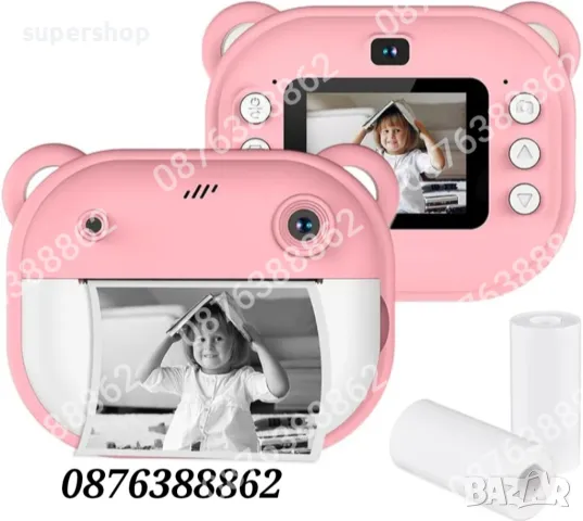 Детска камера фотоапарат с незабавен печат и функции „Направи си сам“, снимка 4 - Други - 48013804