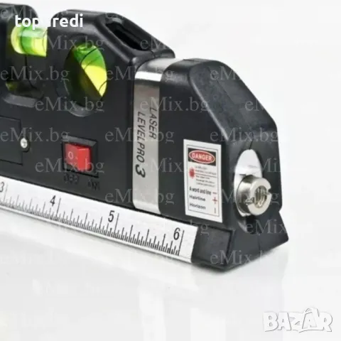 Многофункционален лазерен нивелир с ролетка, снимка 3 - Измервателни инструменти - 48290786