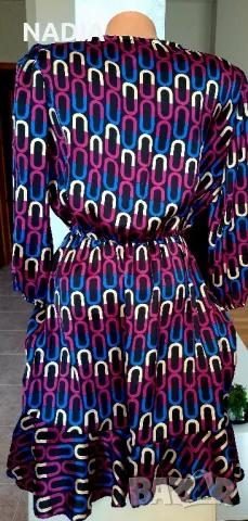 Рокля сатен деколте, снимка 3 - Рокли - 49420332